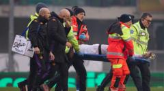 Fiorentina’s Kean collapses on pitch after head injury